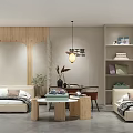 Modern Mengbaihe Bedding Store with Well Arranged Furniture and Colorful Items