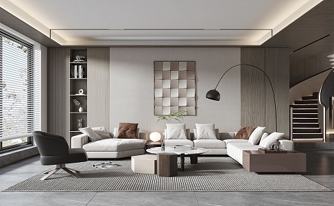 modern living room 3d model