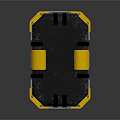 Yellow And Black Industrial Container With Reinforced Design Ventilation Grilles And Sturdy Base