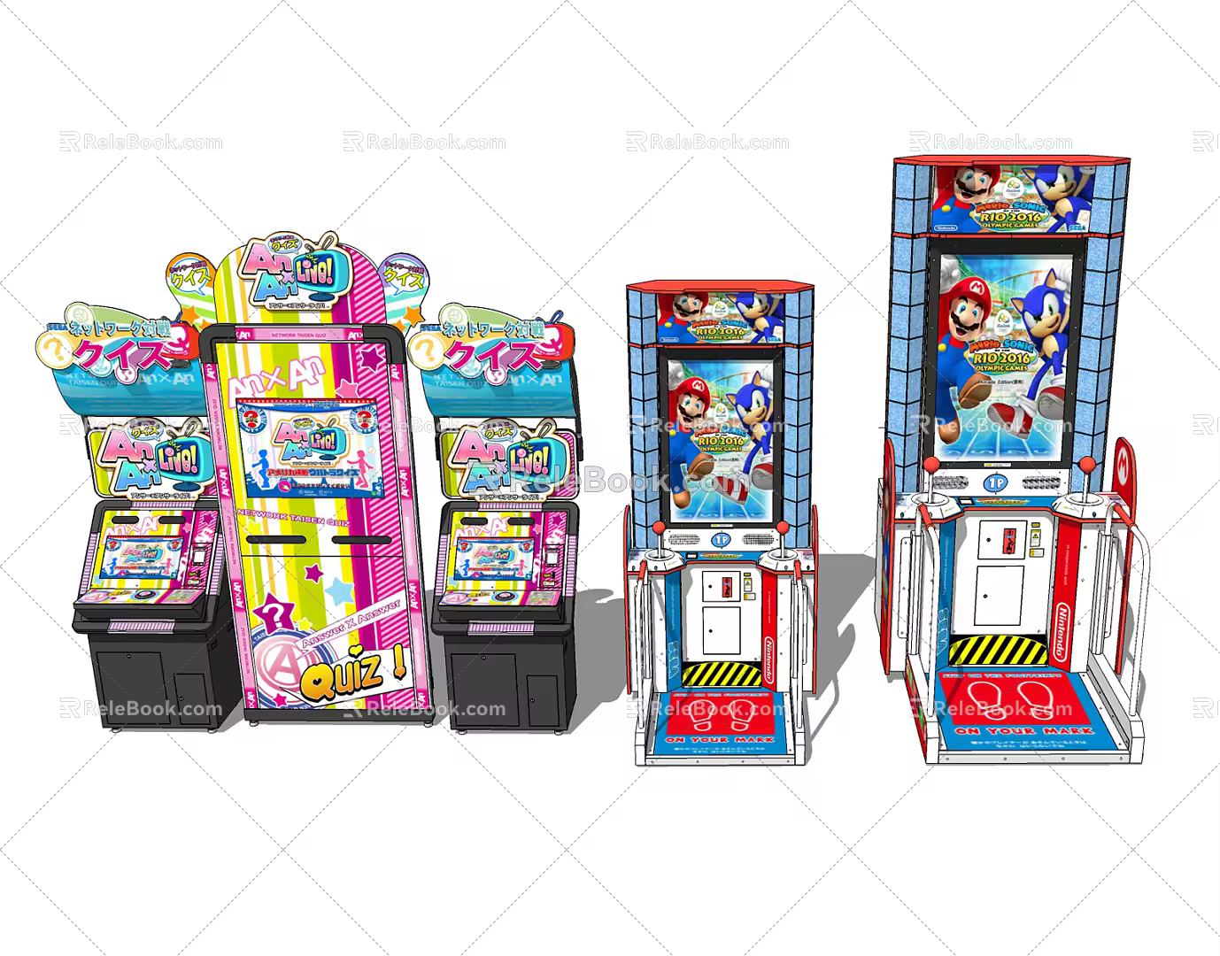 Modern game machine indoor game video game machine 3d model