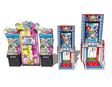 Modern game machine indoor game video game machine 3d model