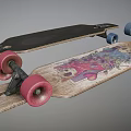 Colorful And Black Skateboard Sports Equipment With Wooden Decks Red Blue Wheels
