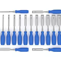 A set of chisel flat shovel knife carving slotting special chisel shovel knife flat chisel slotting carving knife chisel shovel 3d model