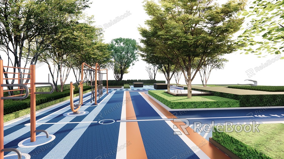 Modern Sports Field Residential Landscape Sports Space model