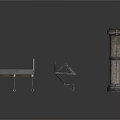 Metal Equipment Including Platform With Railings Ramp With Stairs And Cylindrical Tower Structure