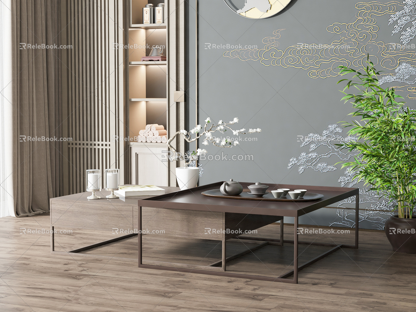 New Chinese Tea Table 3d model