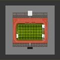 Modern Football Field Football Field Stadium Sports Ground 3d model