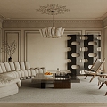 French Living Room 3d model