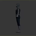 Detailed Spider Man Black Costume Full Body Standing 3D Render