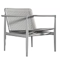 Modern Natural Style Leisure Chair With Wooden Frame And Woven Seat Backrest