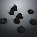 Black Daily Living Items Featuring White Symbols On Dark Background