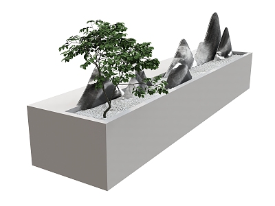 Plant Green Plant Stone Rock Ornaments Plant Groove model