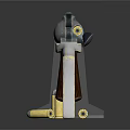 Silver Revolver With Wooden Grip And Bullets On Dark Reflective Surface