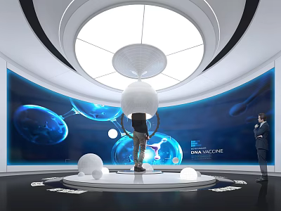 Modern Exhibition Hall Al Health Enterprise Exhibition Hall Enterprise Museum Science and Technology Museum 3d model