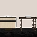 Bedside table combination 3d model
