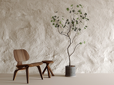 Plant potted plant decoration green plant green plant decoration leisure chair 3d model