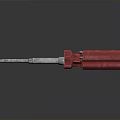 Red Screwdriver With Metal Shaft And Multi Head Red Handle Design