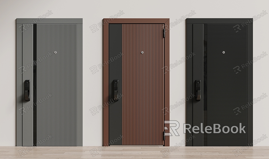 Modern security door entry door security door combination model