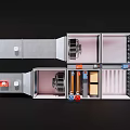 Industrial Equipment With Modular Panels Control Units And Internal Component Systems