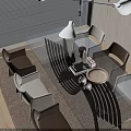 Modern Sofa Coffee Table Set With Glass Top Brown Beige Gray Chairs And Interior Rug
