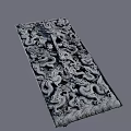 Traditional Chinese Dragon Carving With Intricate Relief On Decorative Stone Slab