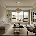 Modern Living Room Interior With Light Gray Sofa Coffee Table Floor To Ceiling Windows And Blinds
