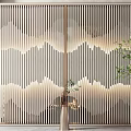 New Chinese-style partition background wall partition 3d model