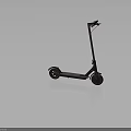 Sleek Modern Electric Scooter Design With Black Body And Red Accent Wheels