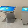Public Facility Interactive Kiosks With Touchscreen Displays And Windows Interface 3d model