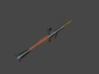 Vintage Military Rifle With Wooden Stock Metal Barrel And Sharp Bayonet 3d model