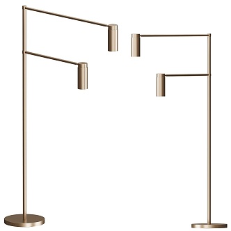 duo metal floor lamp 18w 3d model