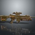 rifle semi-automatic rifle combat rifle battle rifle carbine war rifle attack rifle 3d model