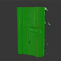 European style door handle flower handle cross handle 3d model