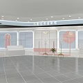Modern Clothing Store Interior With Pastel Decor Display Racks Mannequins Front Counter And Plants