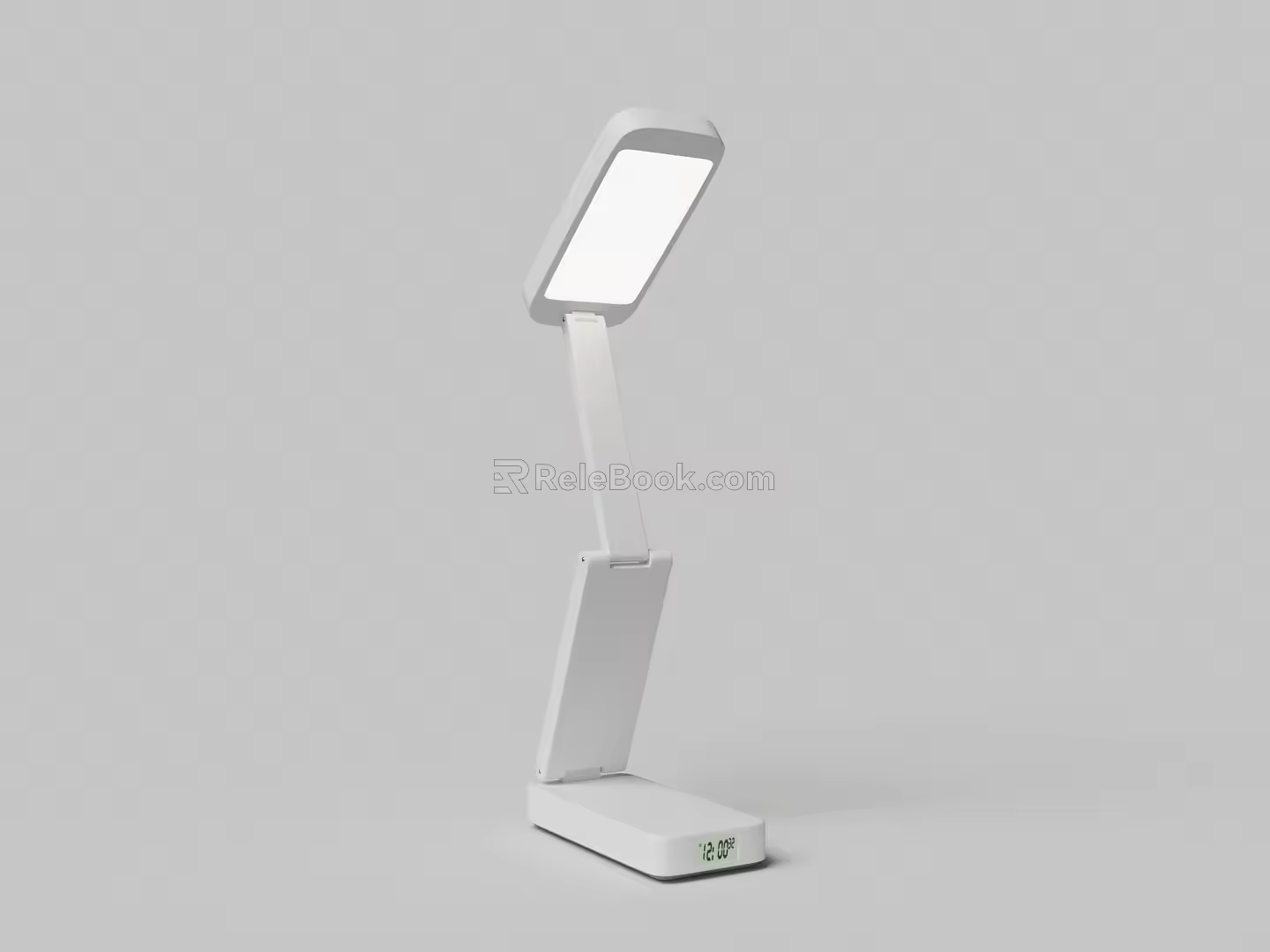 Modern silver Small Table Lamp for Eye Protection and Learning Folding Rechargeable Dormitory 3d model