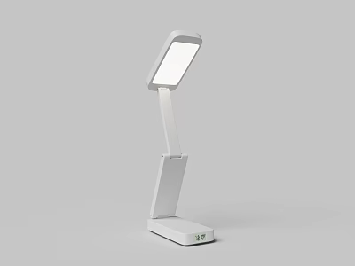 Modern silver Small Table Lamp for Eye Protection and Learning Folding Rechargeable Dormitory 3d model
