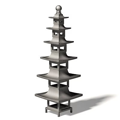 Modern lawn lamp garden decoration 3d model