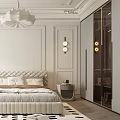 Modern Bedroom Interior Design With Upholstered Bed Chandelier And Area Rug