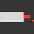 Electronic Electrical Device Enclosure With White Plastic Casing And Red Internal Components