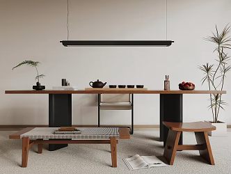 tea table and chair 3d model