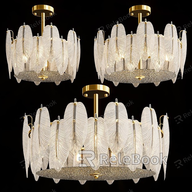 chandelier with feathers model