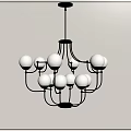Middle French chandelier 3d model