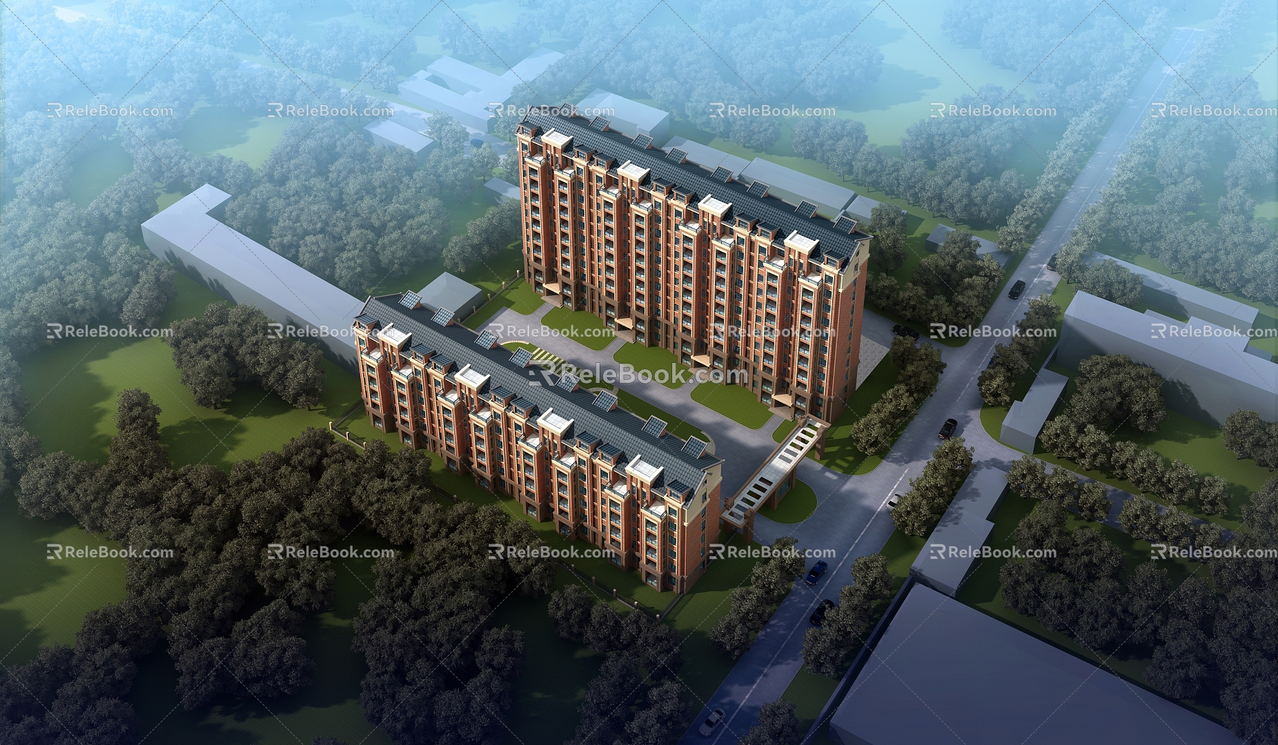 Residential Building in Chinese Residential District 3d model