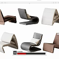 Modern Upholstered Accent Chairs in Multiple Colors with Unique Curved Design and Various Styles