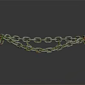 Colorful Metal Chain With Multicolored Links Shiny Surface And Decorative Design