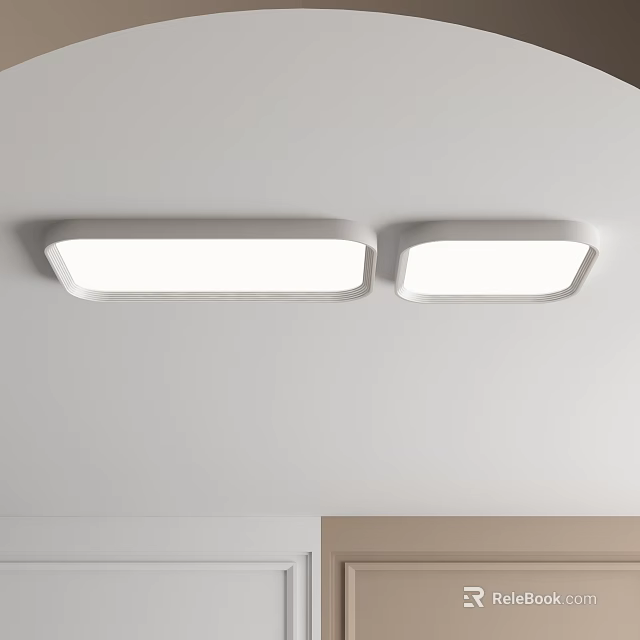 Modern Square Ceiling Lights Illuminating Room Ceiling 3d model 