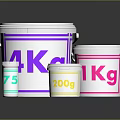 Household Storage Buckets With 4Kg 1Kg 300g and 75g Weight Labels