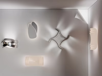 Modern Stylish Wall Lights With Unique Shapes And Soft Lighting For Interior Decor 3d model