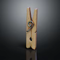 Essential Wooden Clothespin With Metal Spring For Household Drying Clothes