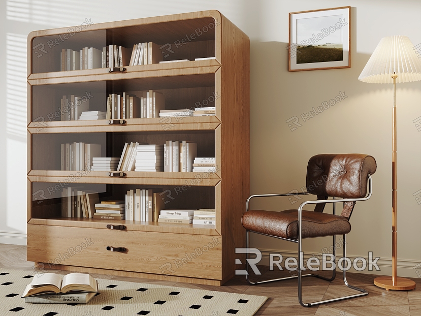 Modern bookcase model